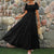 Black Pleated Maxi Dress