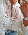 Boho Chic White Lace Blouse