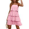 Trapeze Mini Dress in Bohemian style in Light Pink