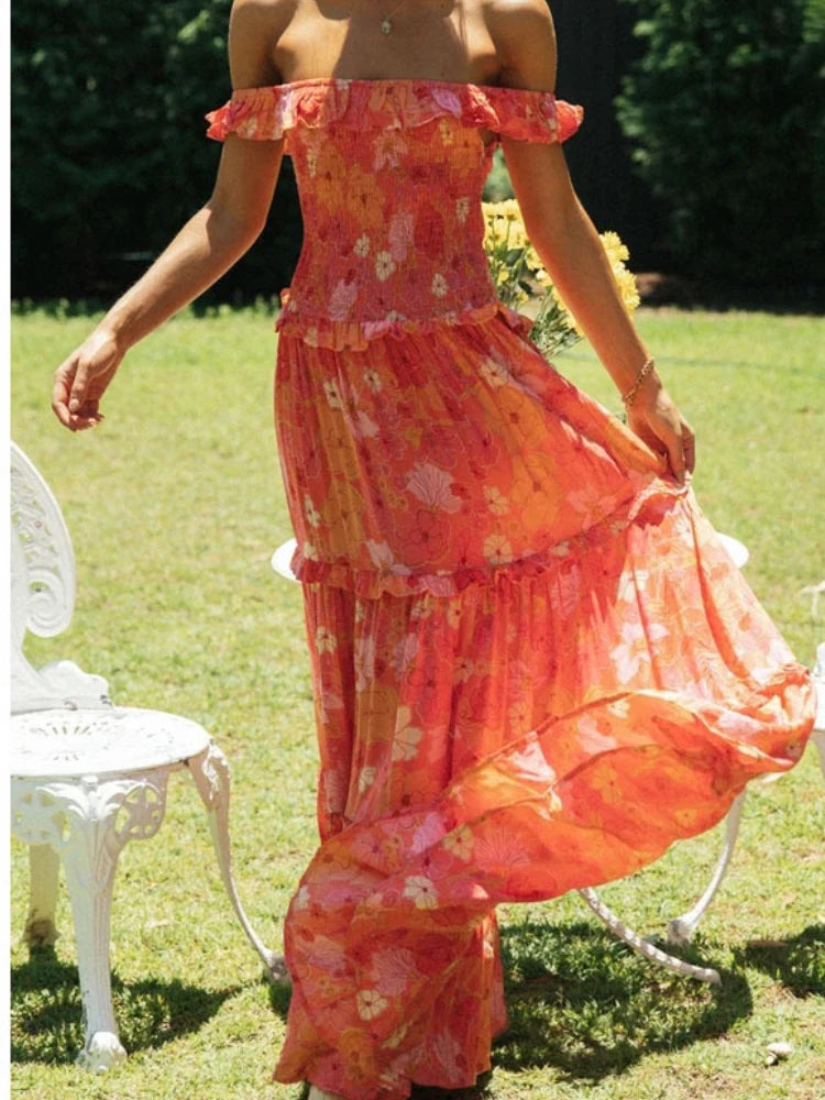 Boho Dress with Floral Print