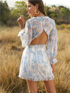 Boho Mini dress ¾ sleeve