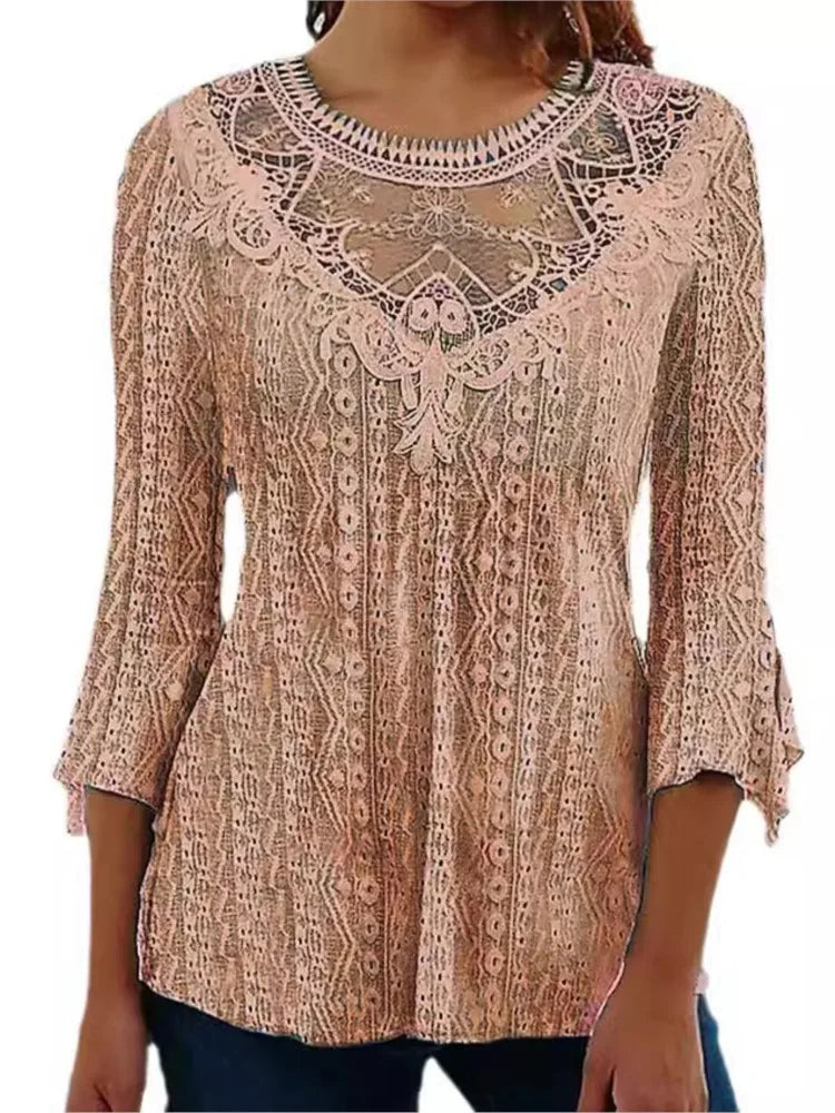Boho Flouncy Top Lace