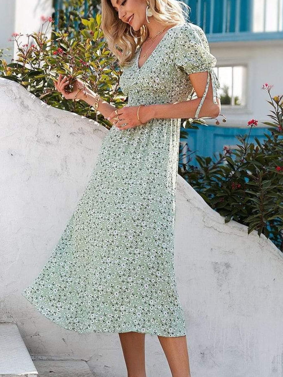 Short Sleeve Boho Summer Dress