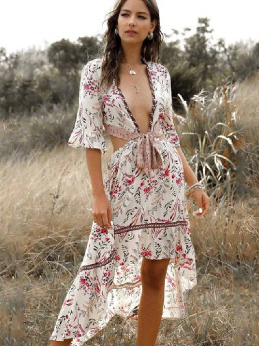 Split Boho Chic Dress