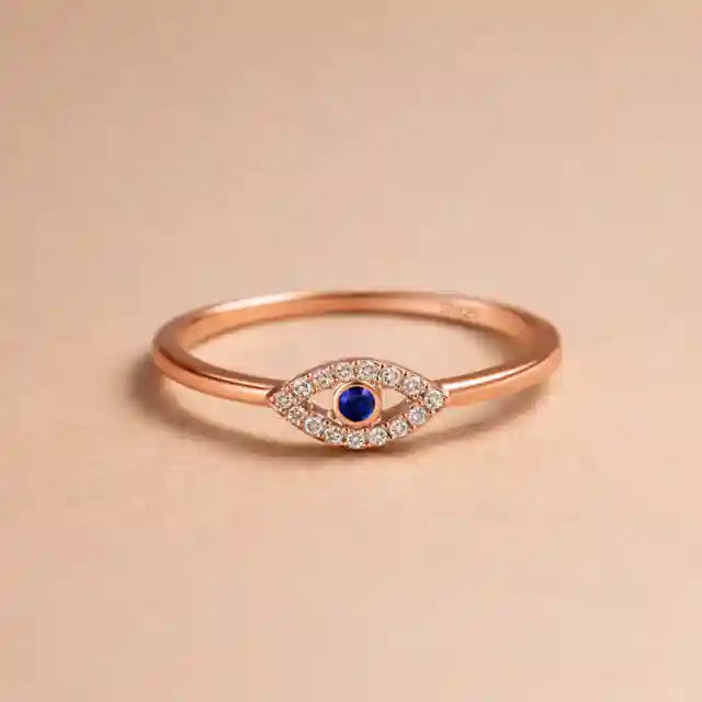 Sterling Silver Boho Rings - Evil Eye