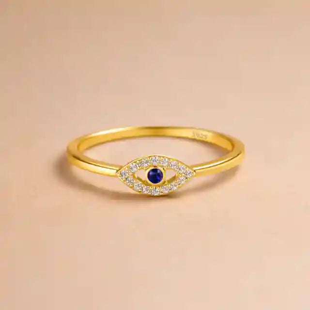 Sterling Silver Boho Rings - Evil Eye