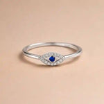 Sterling Silver Boho Rings - Evil Eye