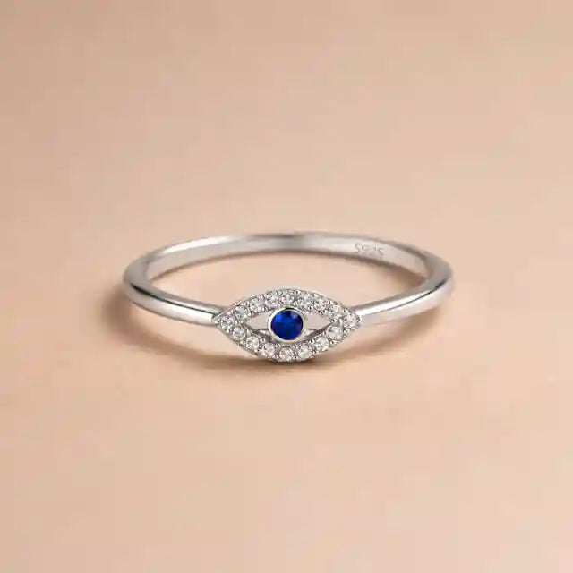Sterling Silver Boho Rings - Evil Eye
