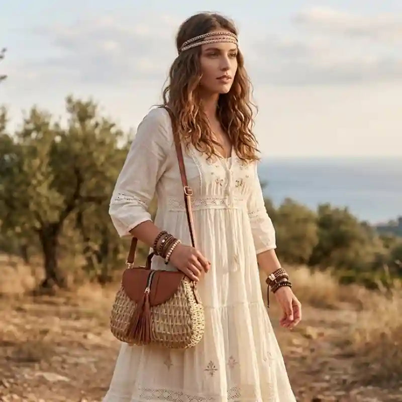 Straw Boho Handbag