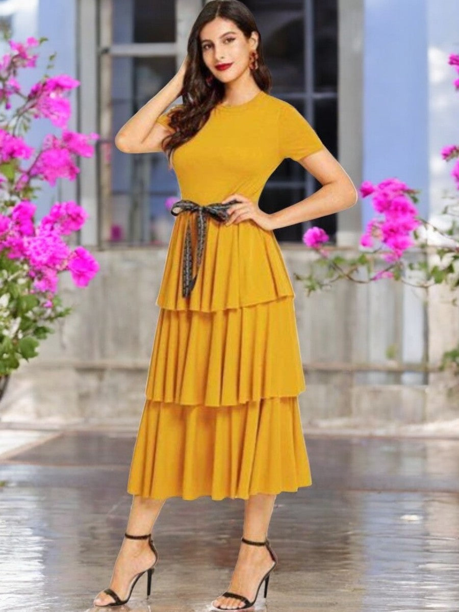 Summer Mid-Dress in Yellow