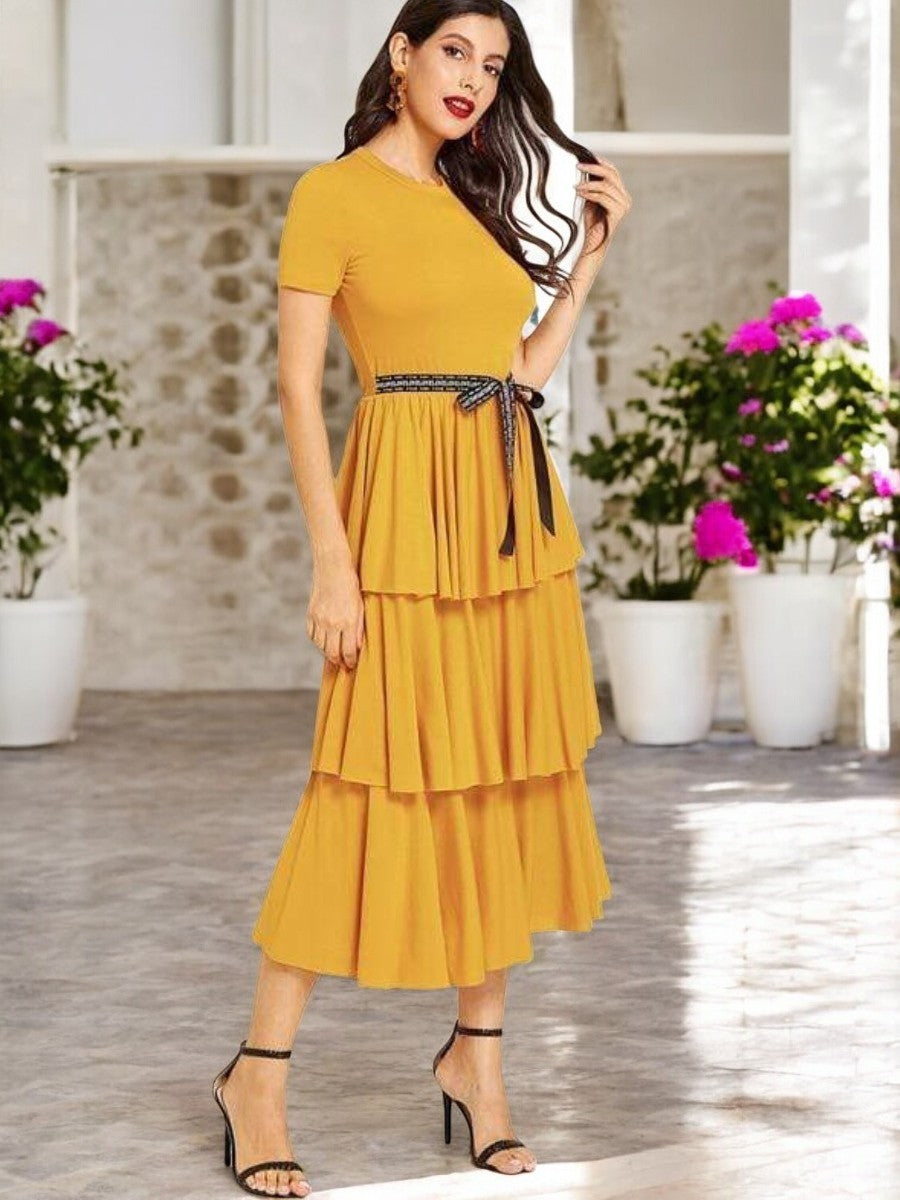 Summer Mid-Dress in Yellow