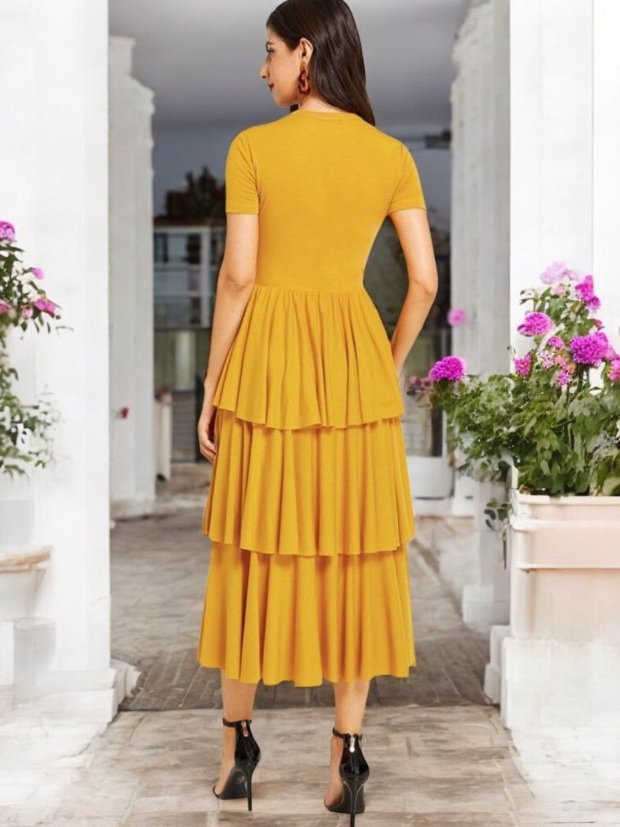 Summer Mid-Dress in Yellow