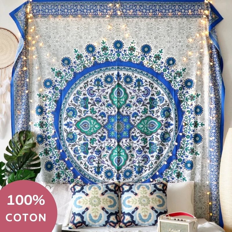 Blue Boho Wall Tapestry