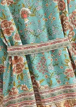 Trendy Boho Kimono Flower Pattern