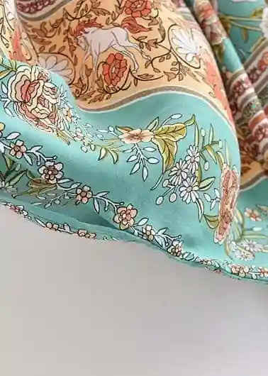 Trendy Boho Kimono Flower Pattern