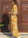 Tropical Boho Shirt Maxi Dress with Belt