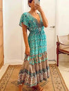 Turquoise Boho Maxi Dress