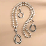 Unicolor Long Boho Pearls Necklace