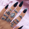 Silver Boho Rings Set