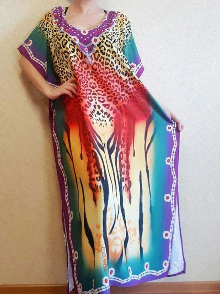 Leopard Print Boho Dress