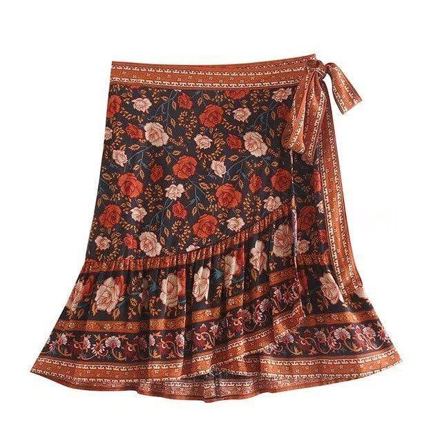 Vintage Bohemian Mini Skirt