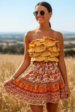 Vintage Bohemian Mini Skirt Camille