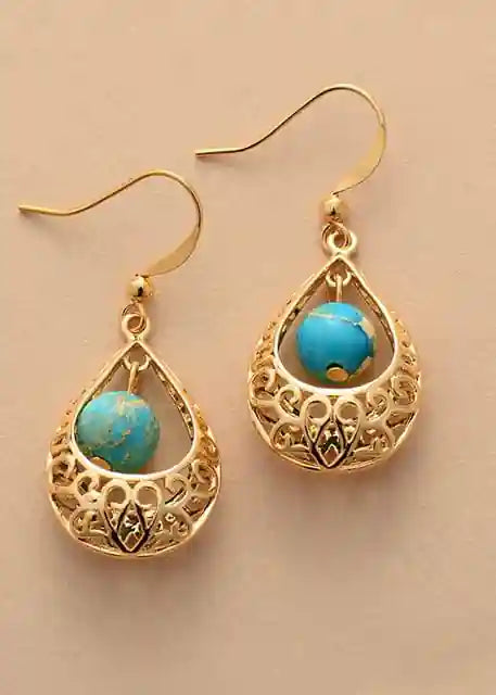 Vintage Boho Gold Earrings