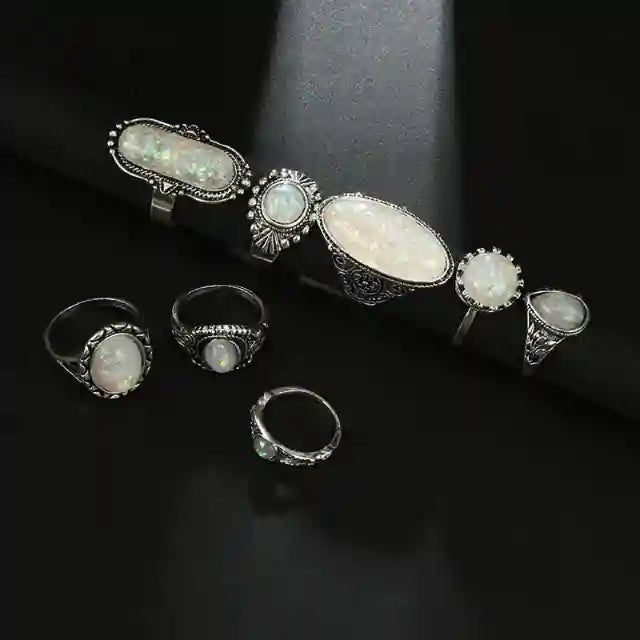 Vintage Boho Ring Set