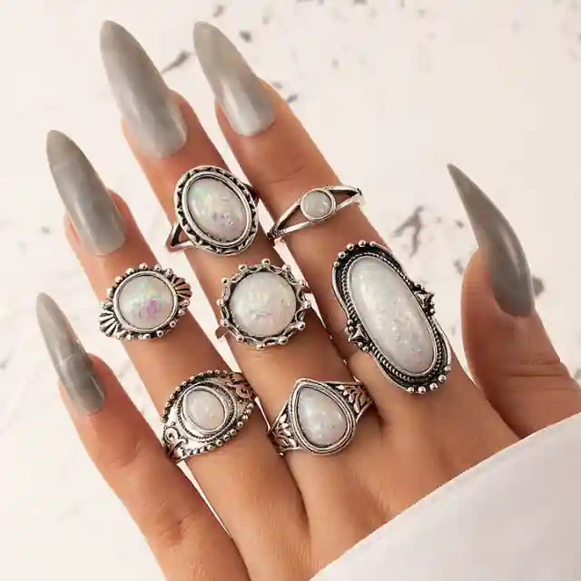 Vintage Boho Ring Set
