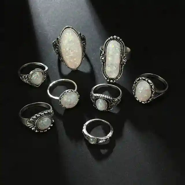 Vintage Boho Ring Set