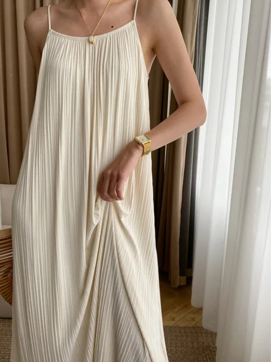 Beige Boho Maxi Dress
