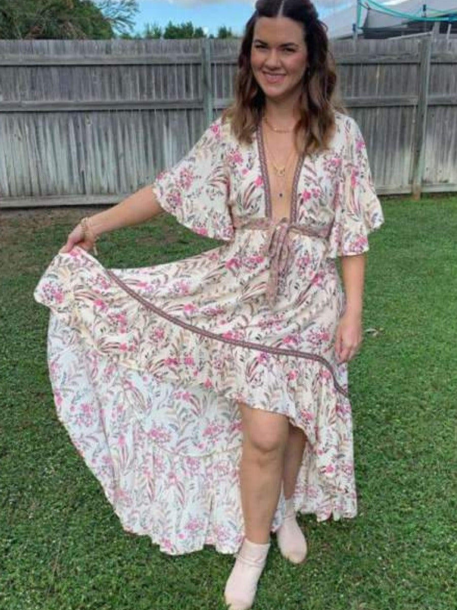 Short Front Long Back Boho Dress
