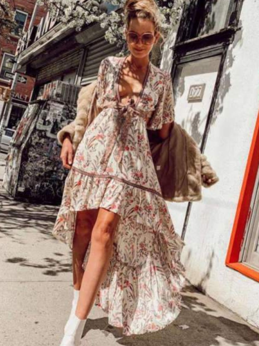 Short Front Long Back Boho Dress
