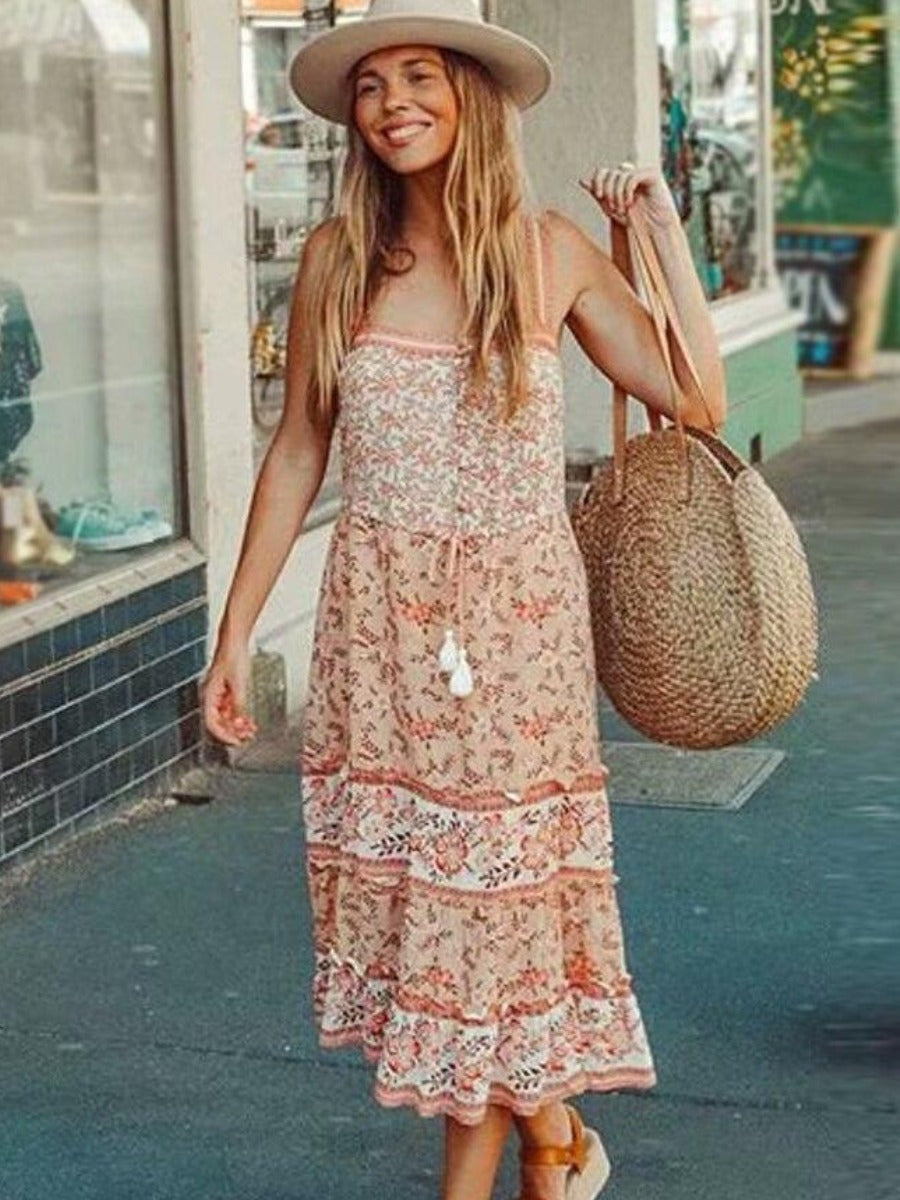 Rustic chic cocktail Midi dress