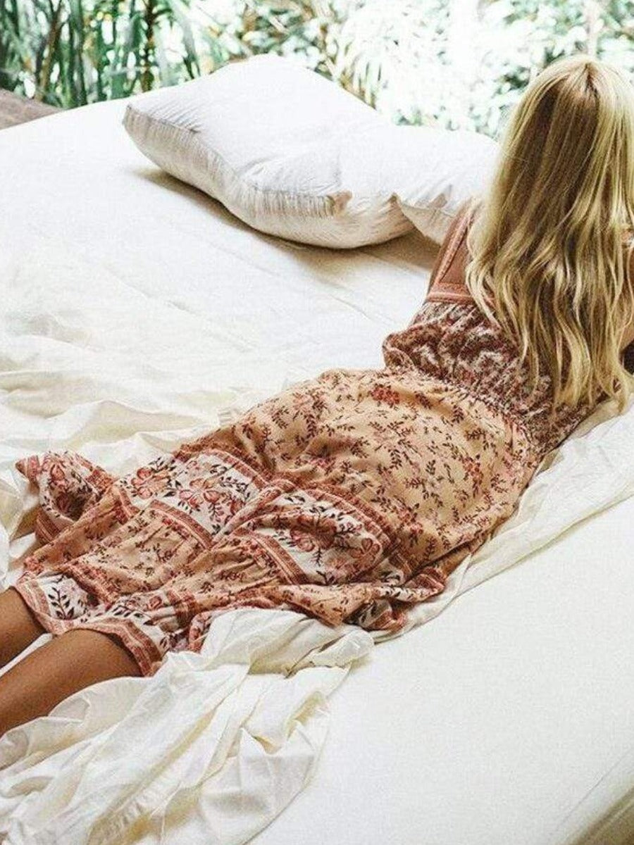 Rustic chic cocktail Midi dress