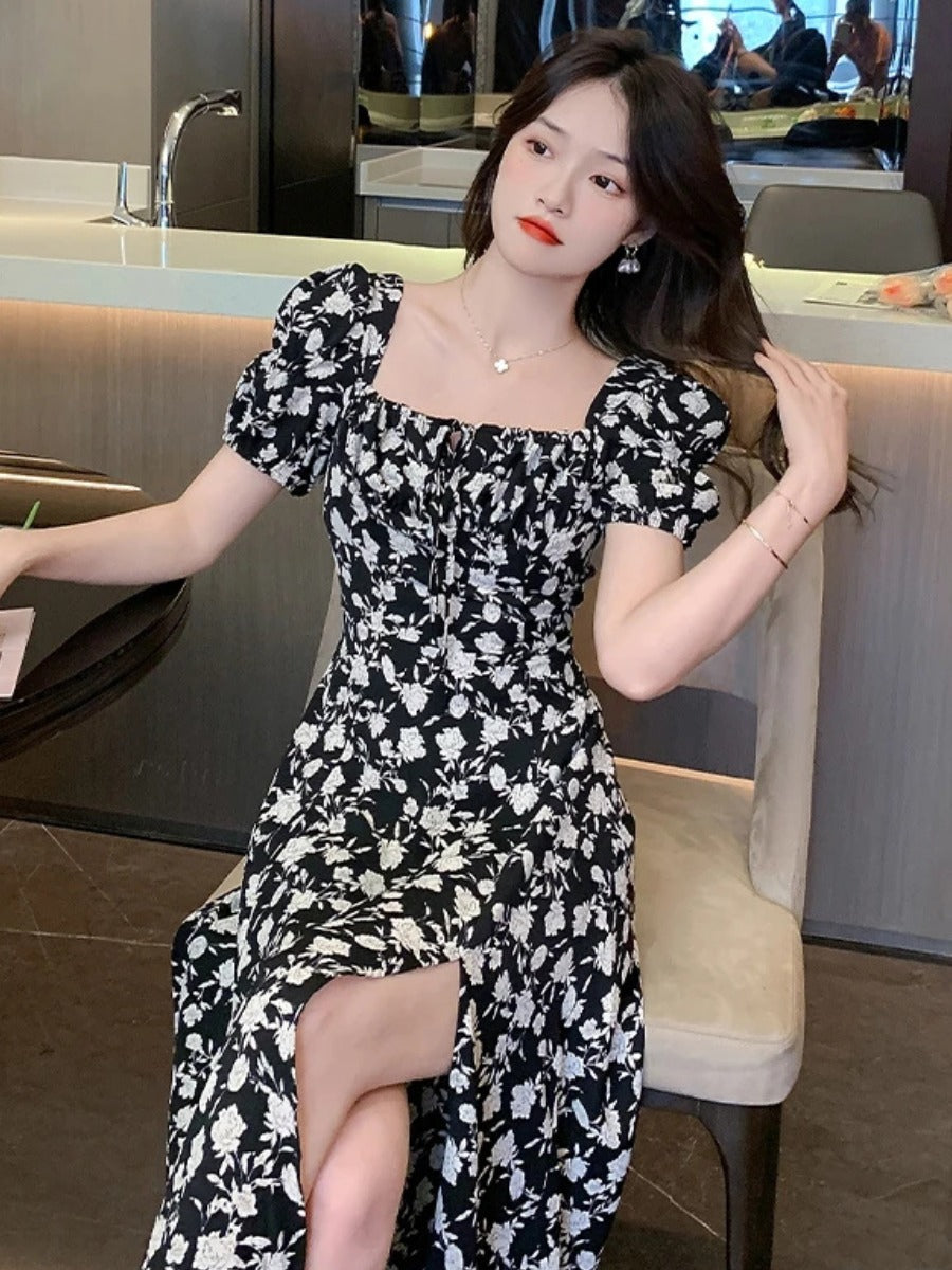 Hippie Bohemian Floral Midi Dress