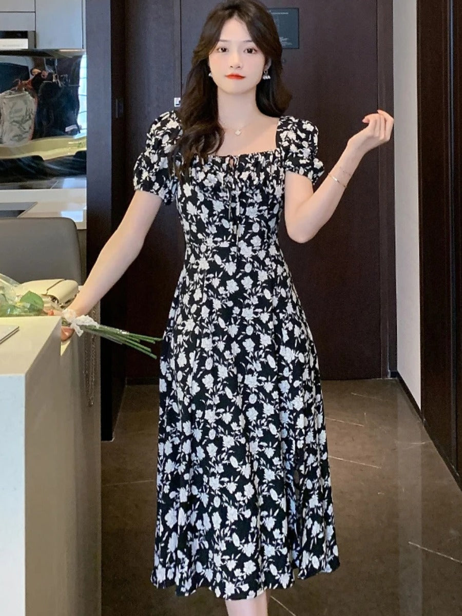 Hippie Bohemian Floral Midi Dress