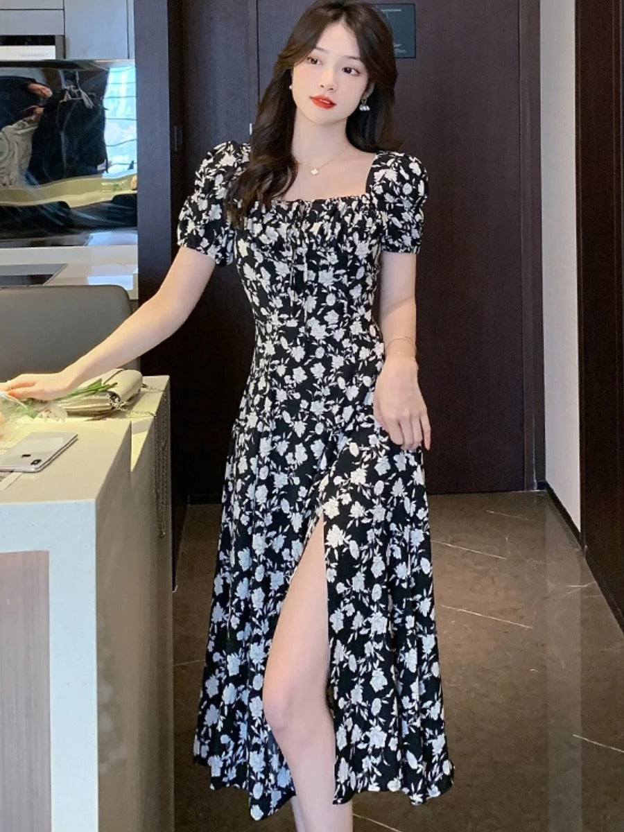 Hippie Bohemian Floral Midi Dress