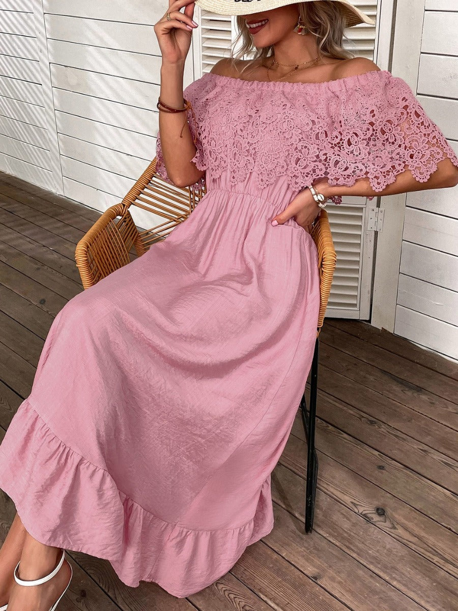 Boho Lace Midi Dress