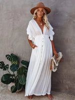 White Beach Boho Dress