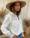 White Boho Blouse For Women
