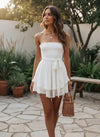 White Boho Mini Dress