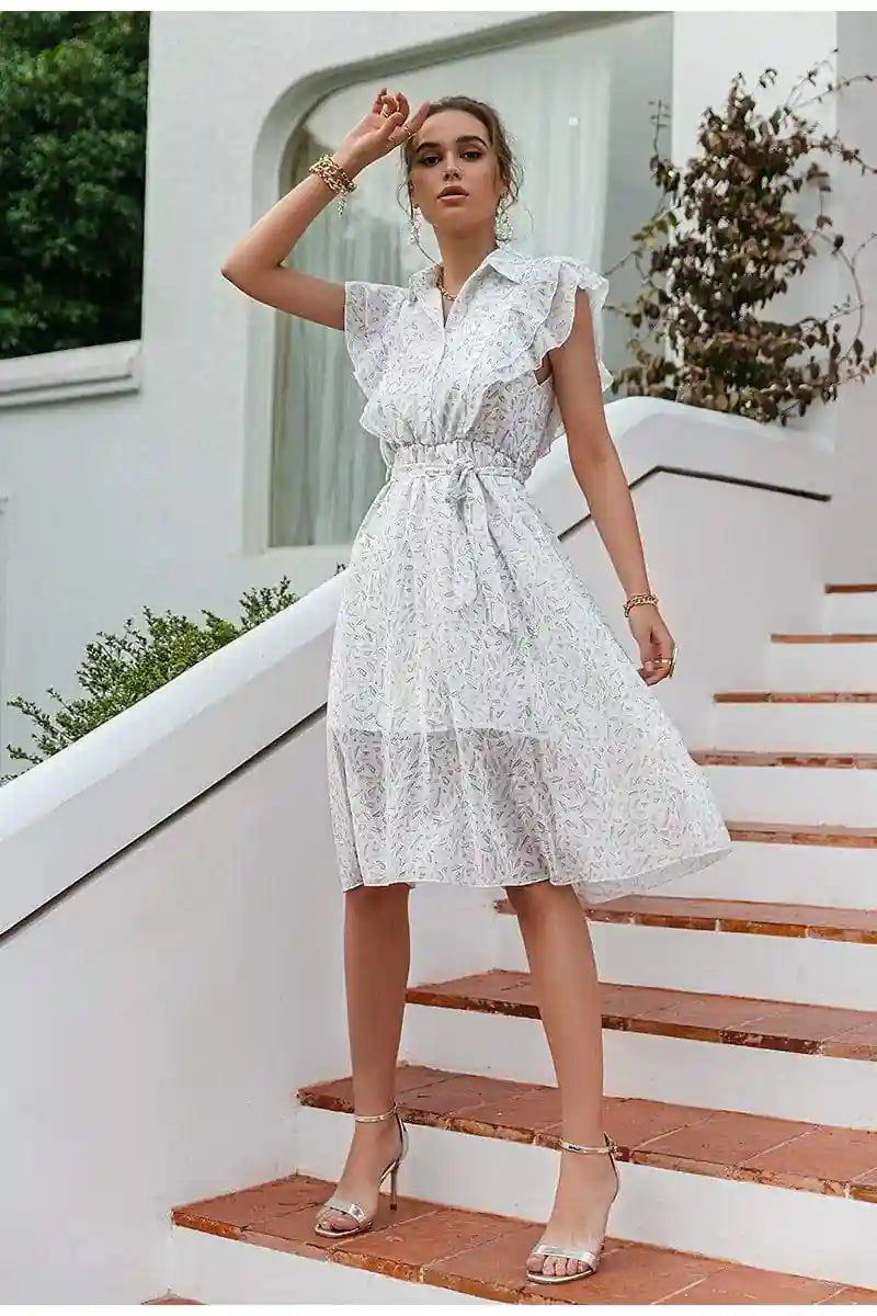 White Boho dress
