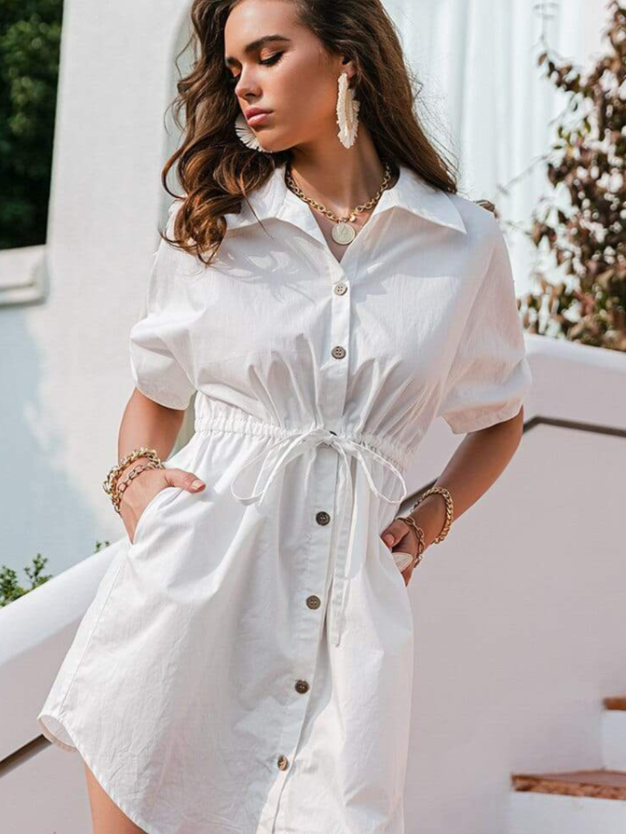 White Casual Mini Dress