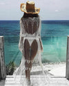White Lace Kimono Beach