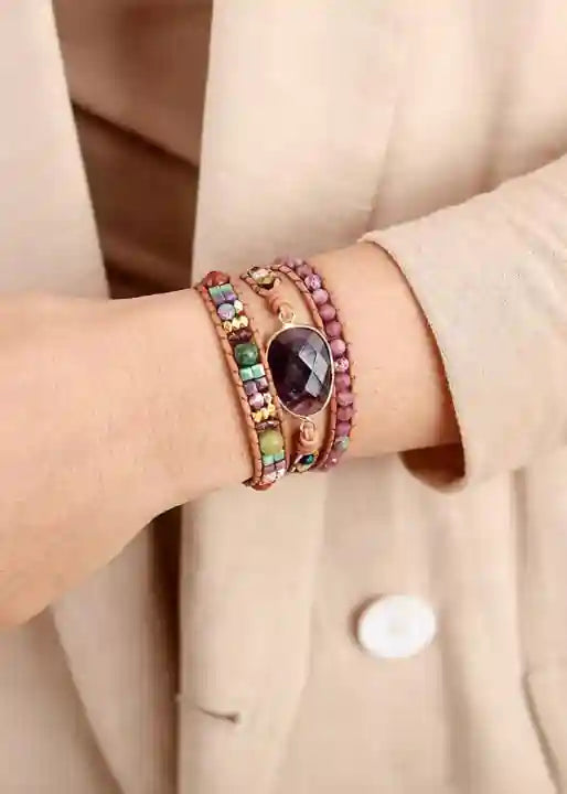 Woman Boho Stacked Bracelets