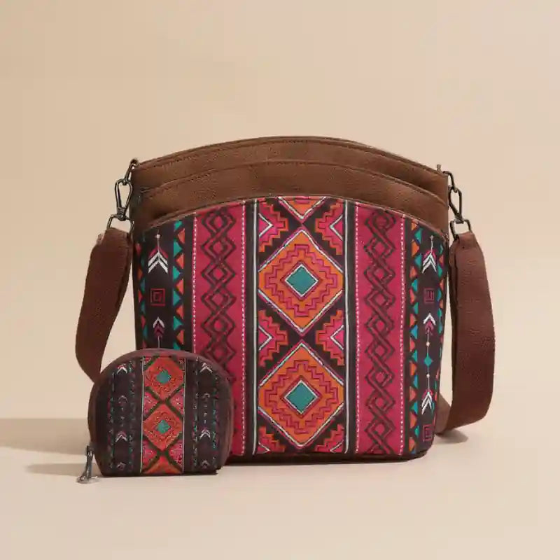 Women Boho Print Crossbody Bag