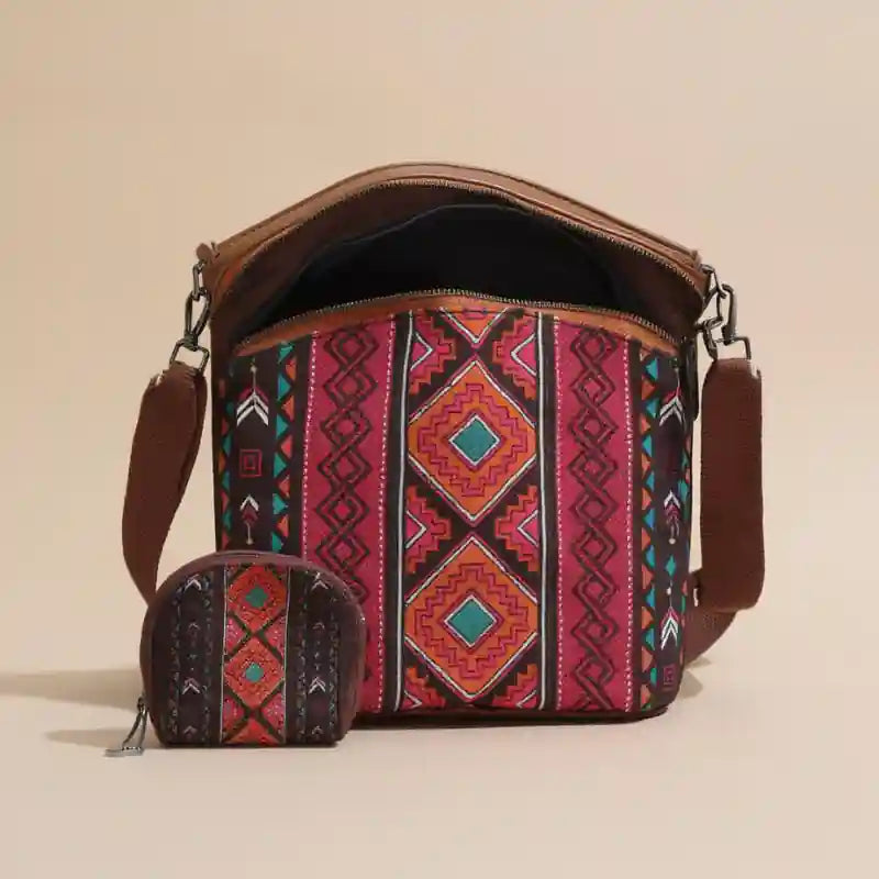 Women Boho Print Crossbody Bag