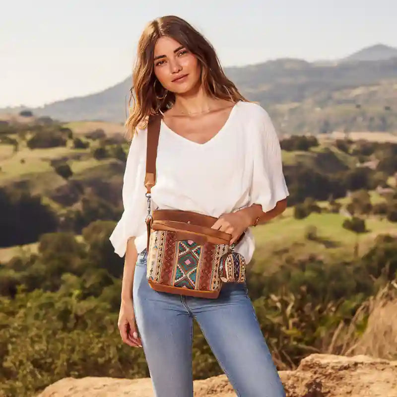 Women Boho Print Crossbody Bag