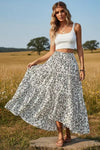Women High Waist Boho Maxi Skirt